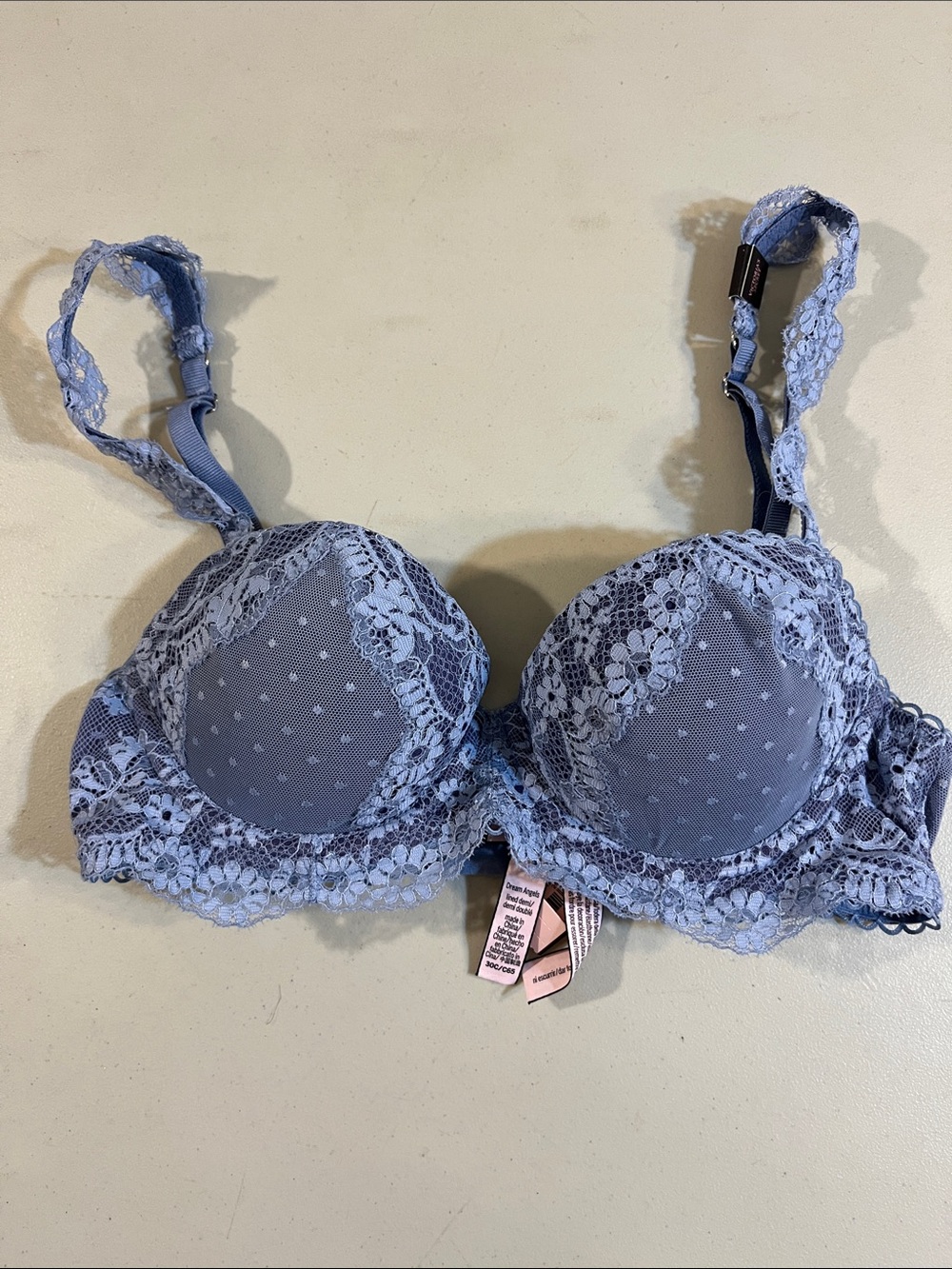 Victoria's Secret Light Blue Lace Demi Bra